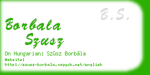 borbala szusz business card